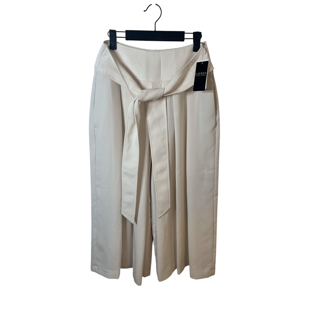 NWT! Lauren Ralph Lauren Wm 2 Paperbag Waist Wide Leg Cropped Culottes Old Money